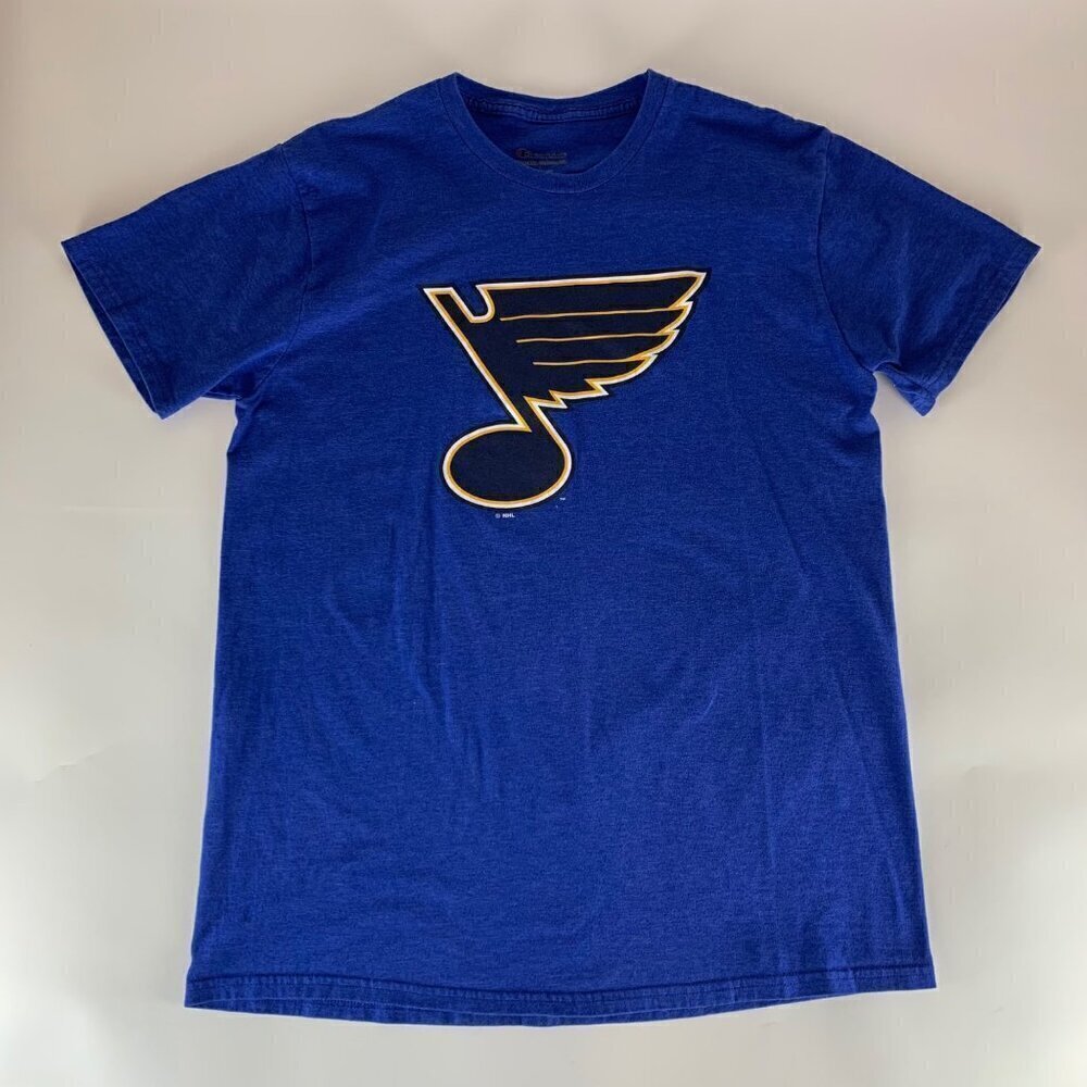 St Louis Blues NHL Blue Champion Branded Crewneck Shirt Mens Large